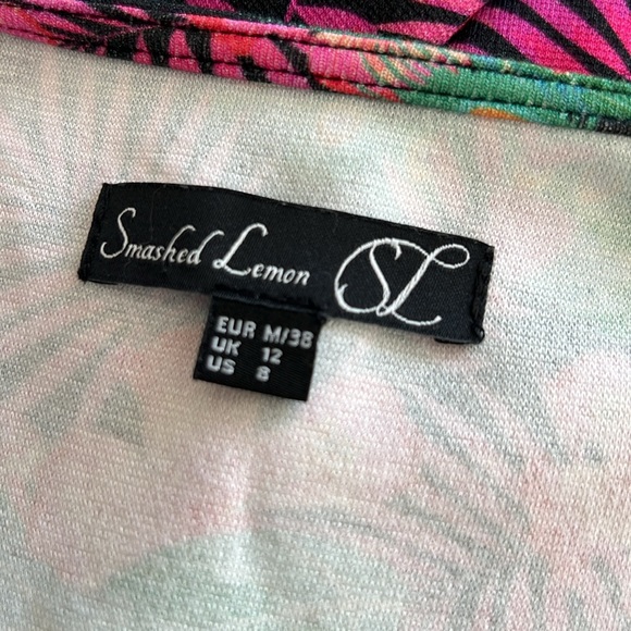 SMASHED LEMONS | Peacock Tropical long sleeve Dress NWT - Picture 10 of 11